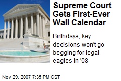 Supreme Court Calendar