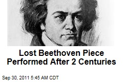 Lost Beethoven Piece Performed After 2 Centuries