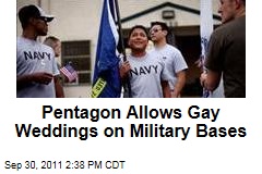 Pentagon Allows Gay Weddings on Military Bases