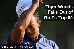 Tiger Woods Falls Out of Golf's Top 50