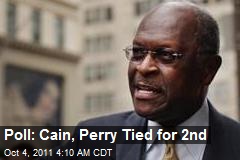 Poll: Cain, Perry Tied for 2nd