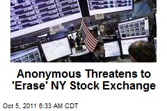 Anonymous Threatens to 'Erase' NY Stock Exchange