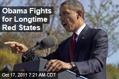 obama fights for longtime red states north carolina virginia key