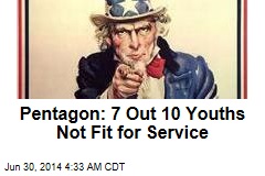 Pentagon: 7 Out 10 Youths Not Fit for Service