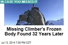 Missing Climber's Frozen Body Found 32 Years Later
