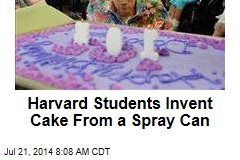 Harvard Students Invent Cake From a Spray Can