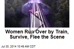 Women Run Over by Train, Survive, Flee the Scene