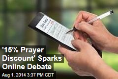 '15% Prayer Discount' Sparks Online Debate