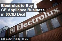 Electrolux to Buy GE Appliance Business in $3.3B Deal