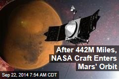 After 442M Miles, NASA Craft Enters Mars' Orbit