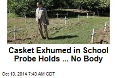 Casket Exhumed in School Probe Holds ... No Body