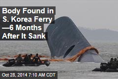 Body Found in S. Korea Ferry —6 Months After It Sank