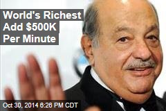 World's Richest Add $500K Per Minute