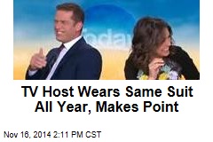 TV Host Wears Same Suit All Year, Makes Point