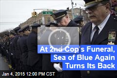At 2nd Cop's Funeral, Sea of Blue Again Turns Its Back
