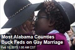 Most Alabama Counties Buck Feds on Gay Marriage