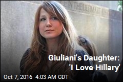 Giuliani's Daughter: 'I Love Hillary'