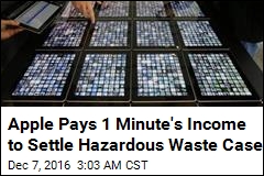 Apple Pays 1 Minute's Income to Settle Hazardous Waste Case