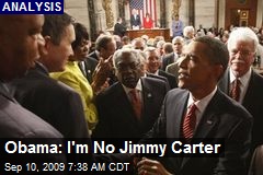 Obama: Im No Jimmy Carter - President set out to prove hes got the ...